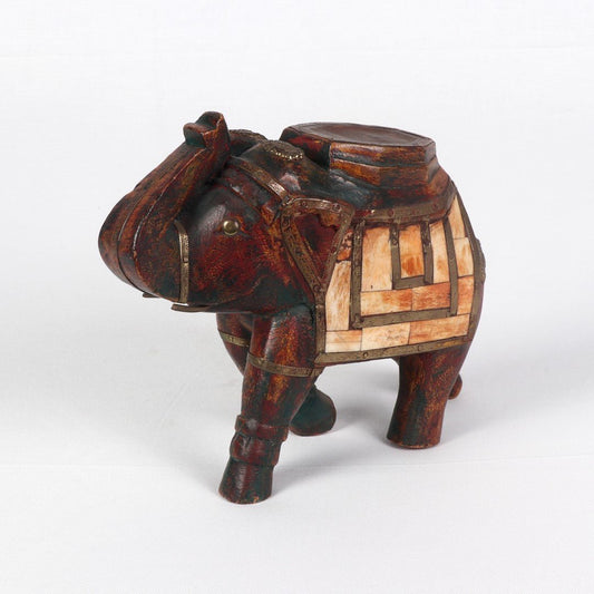 Antique Wooden Elephant – Vintage Decor